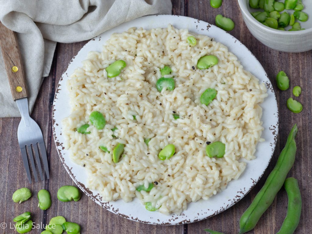 Risoto favas e pecorino