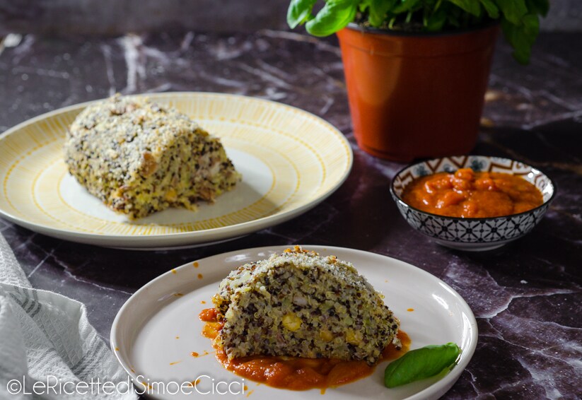 Rocambole com quinoa e legumes