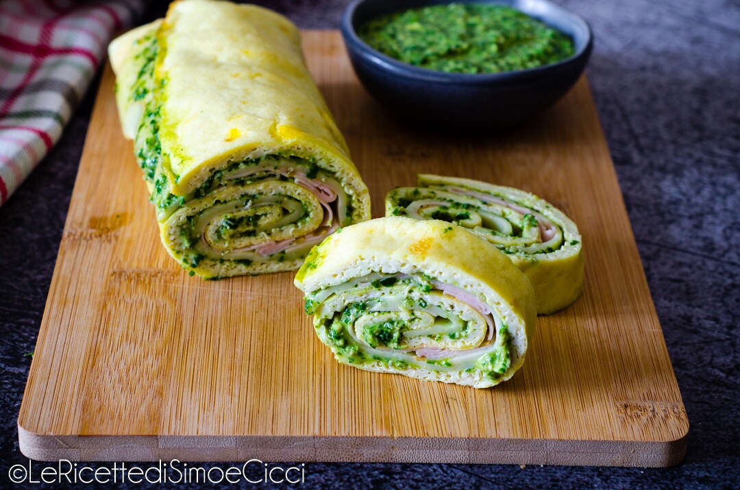 Rocambole de omelete de forno