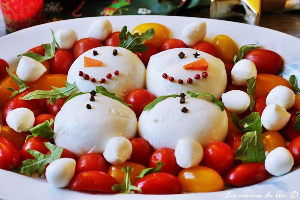 Salada Caprese de Natal