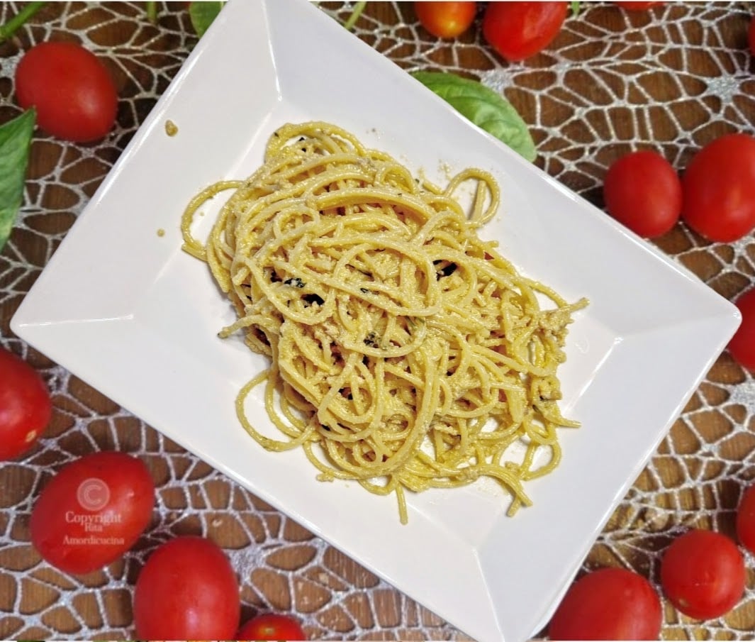 Espaguetada com bottarga fresca de peixe-espada