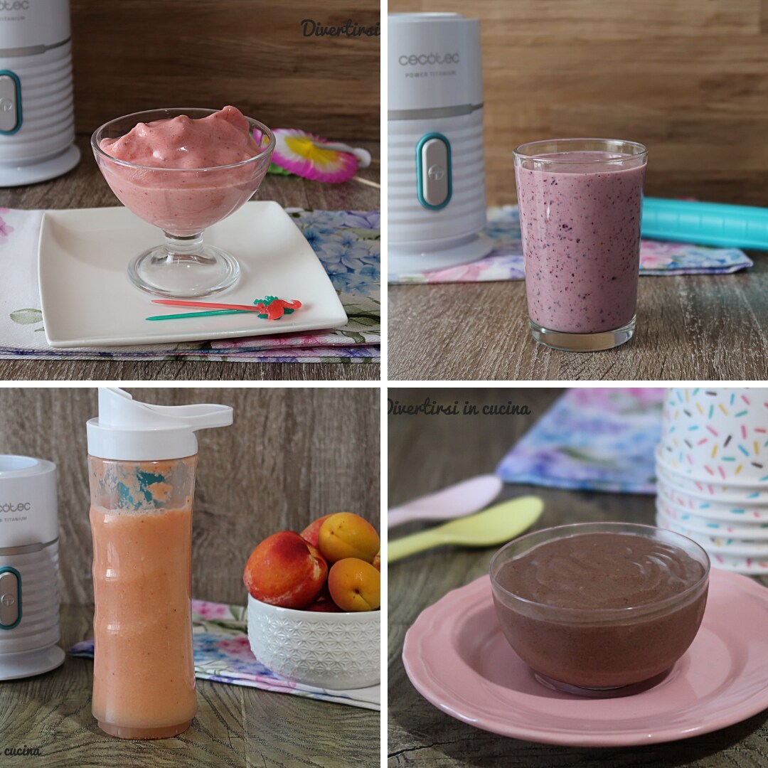 Smoothies de frutas de verão