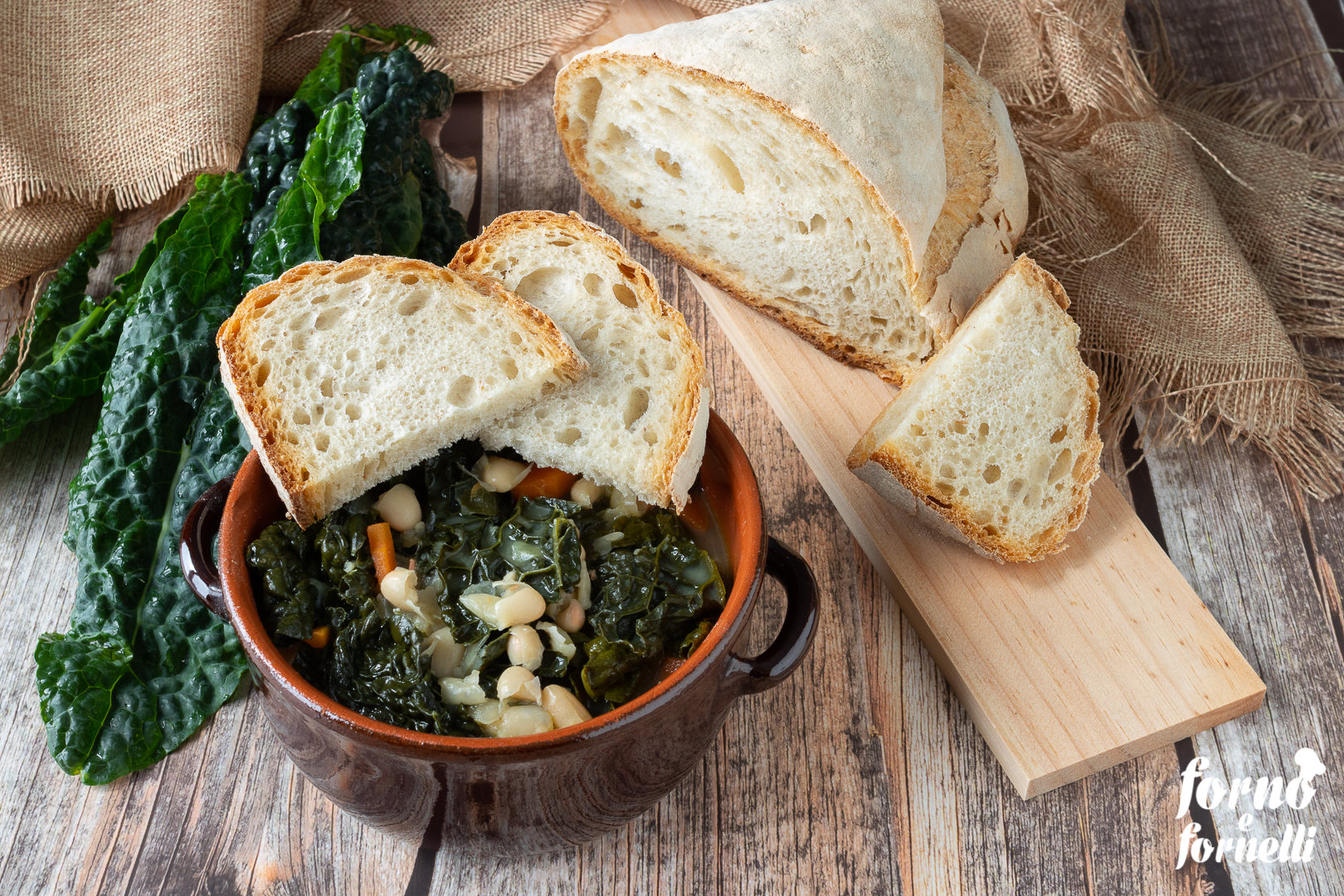 Sopa de couve e feijão