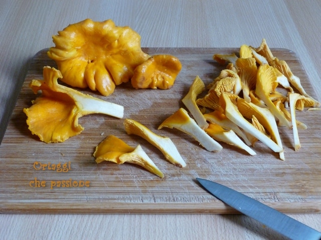 Tagliatelle com cogumelos chanterelles Ortaggi che passione Sara