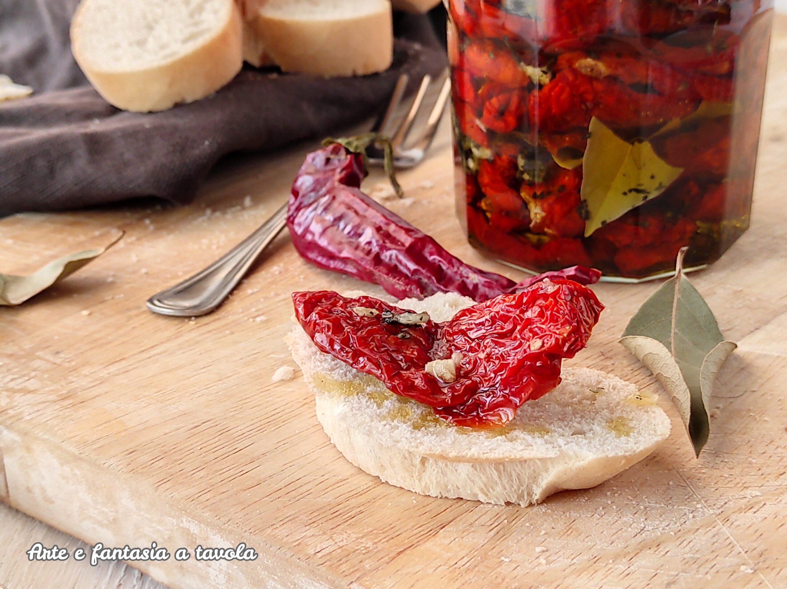 Tomates secos com pimenta