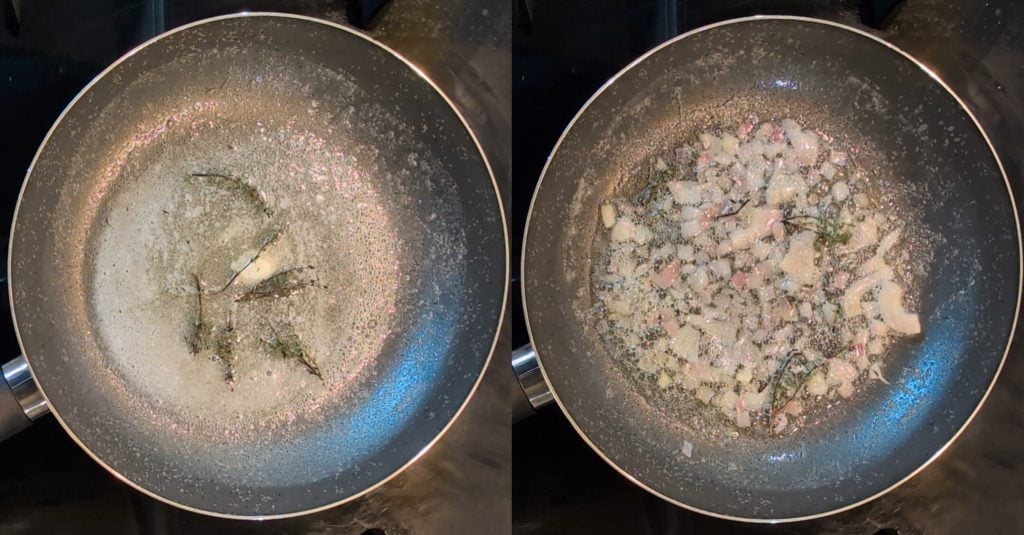 Torrada com fígado de galinha, conhaque e maçã