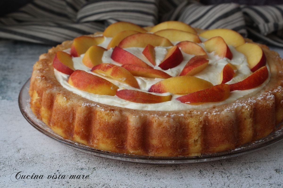 Torta Mary Ann de pêssegos