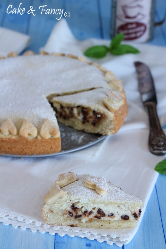 Torta coberta com ricotta
