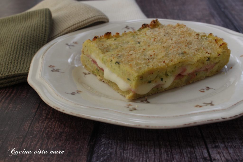 Torta de brócolis e batatas recheada Cozinha vista mar