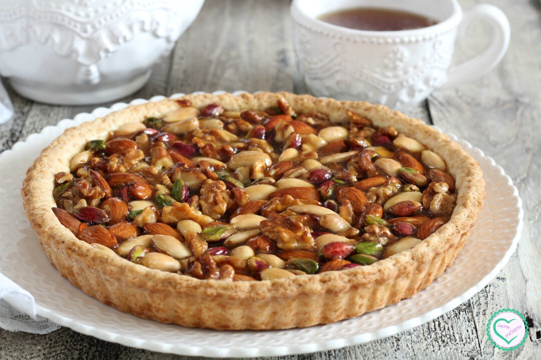 Torta de frutas secas com geleia (ou compota)