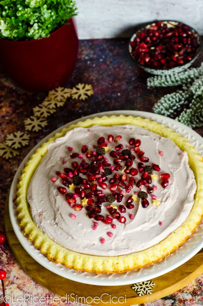 Torta macia com creme de romã