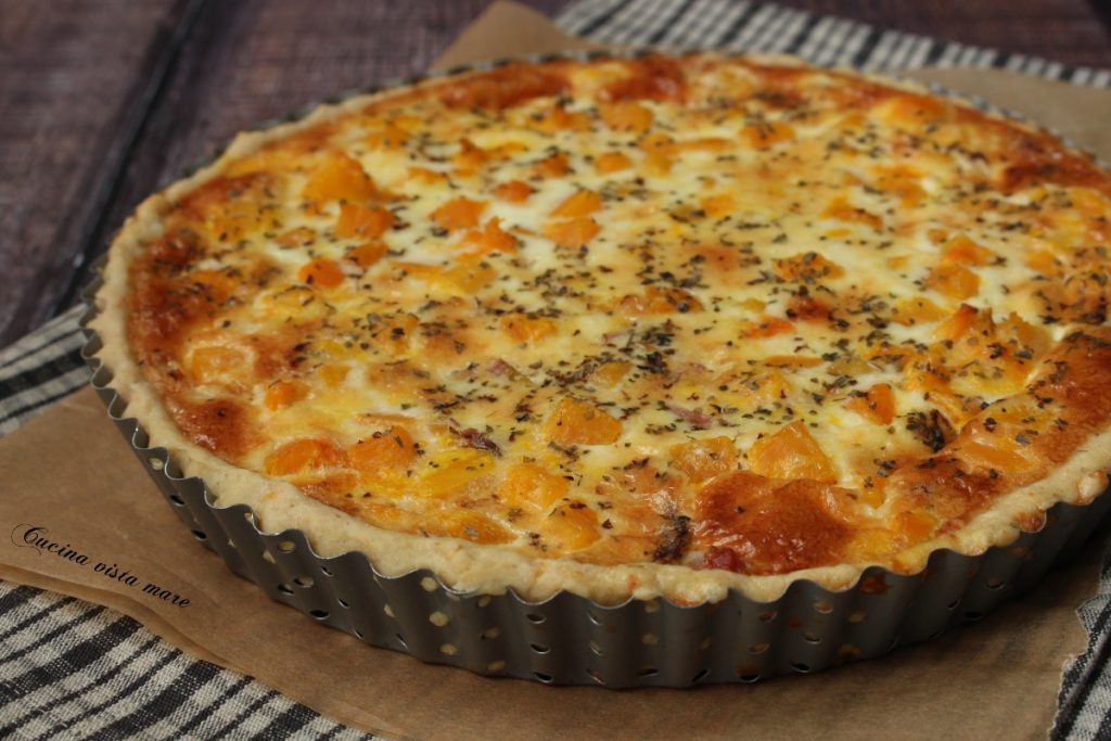 Torta rústica abóbora e speck Cozinha vista mar