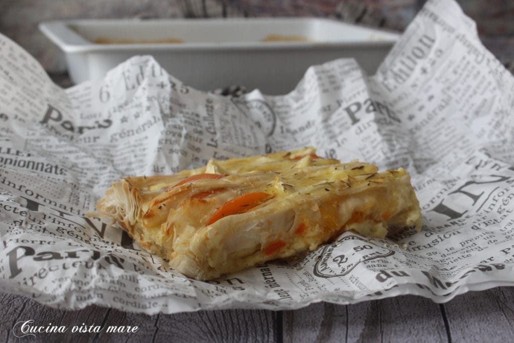 Torta salgada com damascos e brie Cozinha vista mar