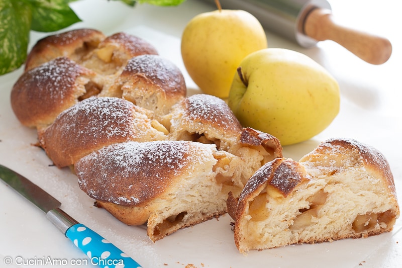 Trança brioche de maçã