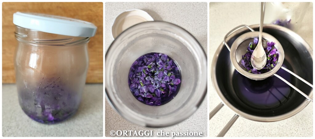 líquido de violetas extraído