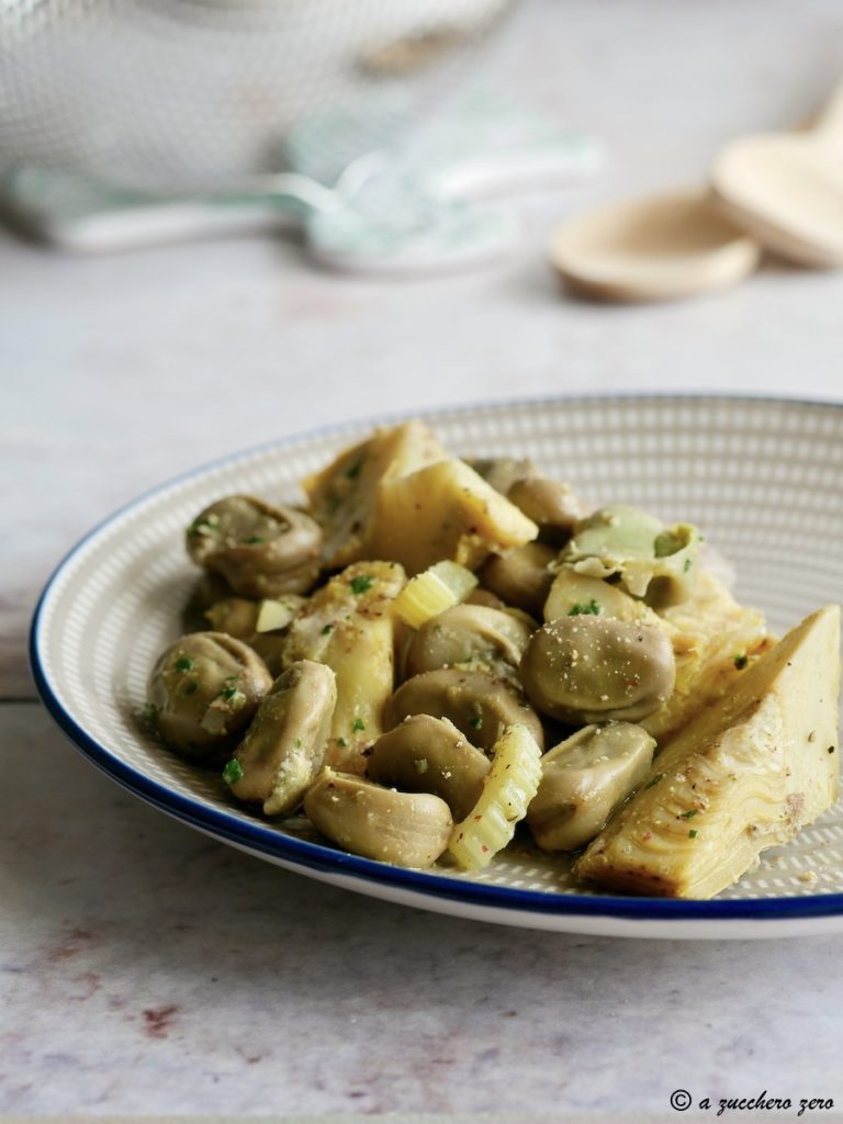Vignarola alcachofras e favas