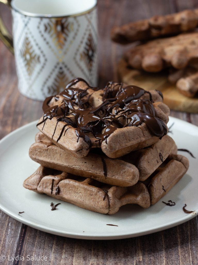 Waffles de chocolate