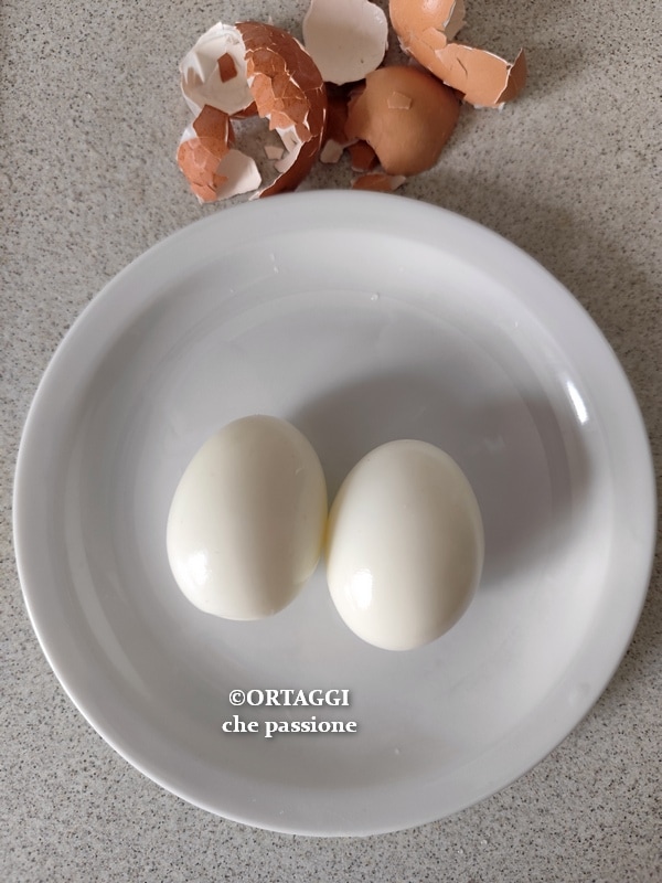 descascando ovos cozidos