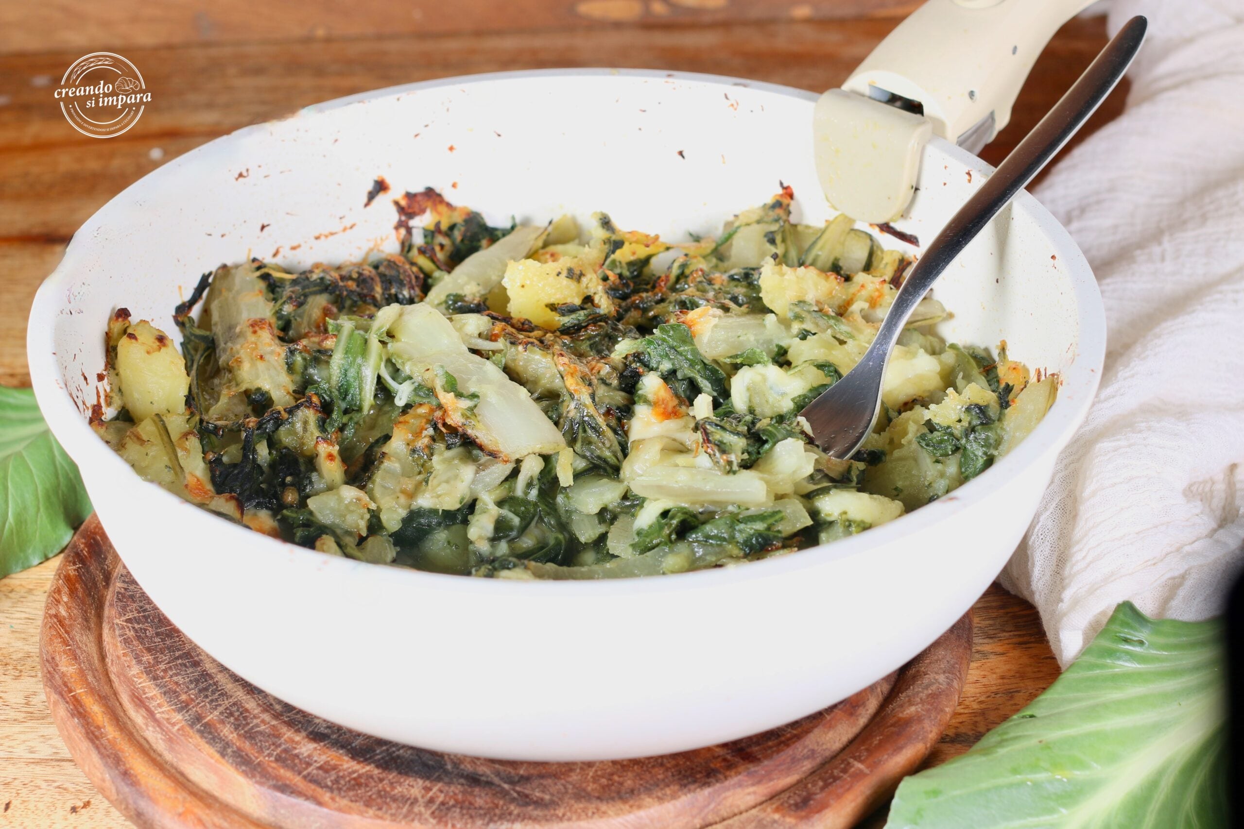 Acelga e batatas ao forno