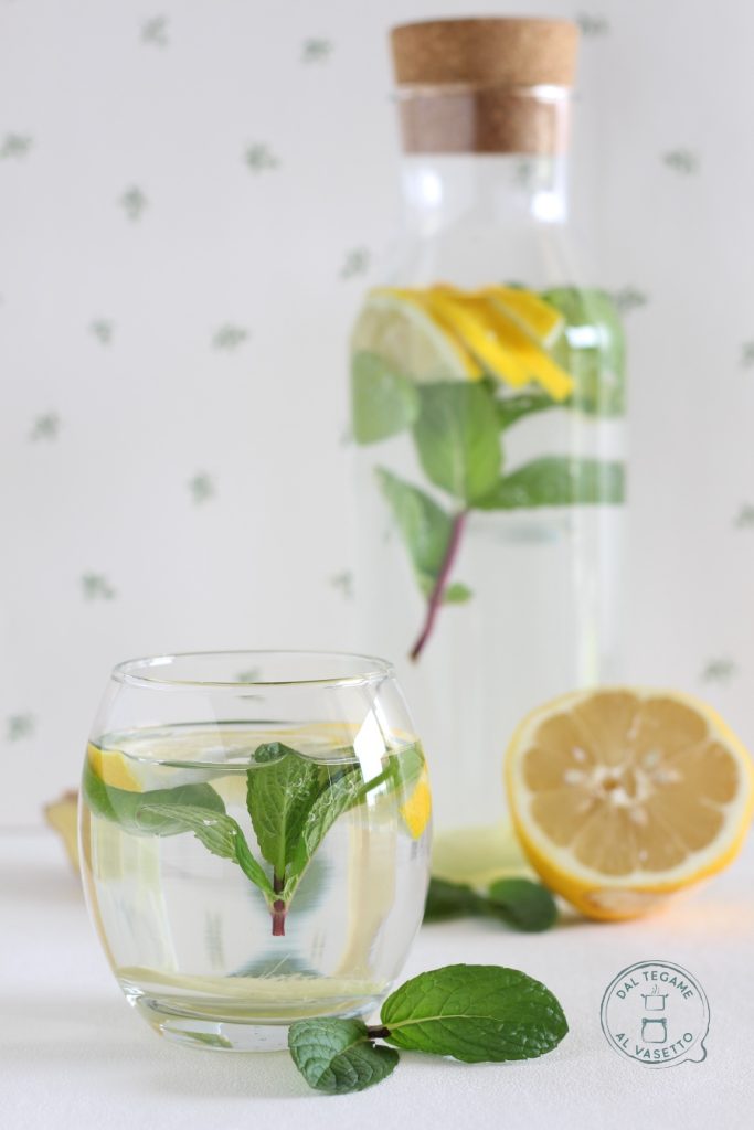 água com aromas feita em casa e sem açúcares adicionados