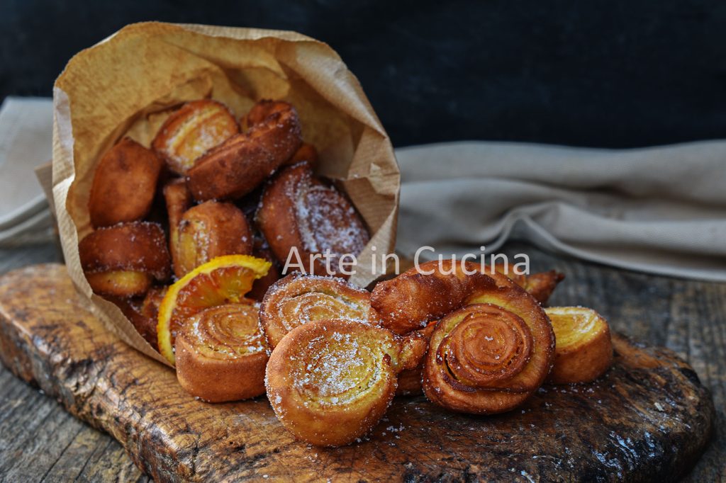 Arancini marchigianos doces de Carnaval