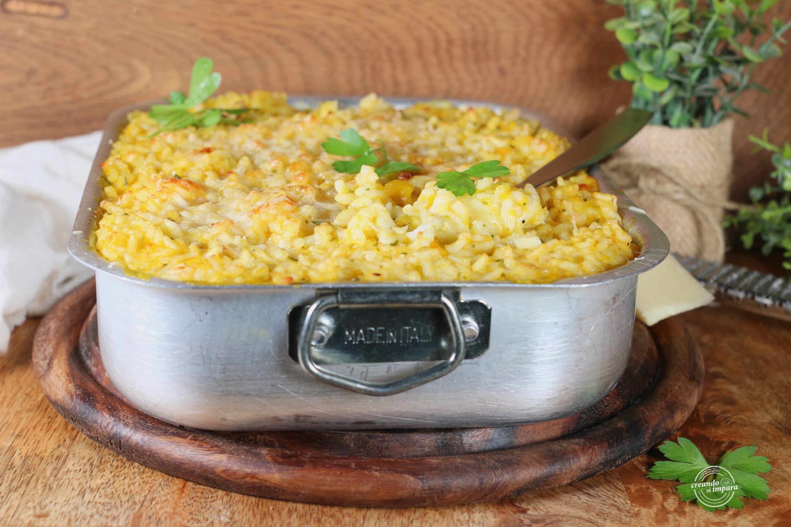 Arroz de forno com abóbora