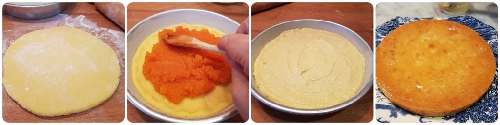torta com geleia de cenoura e frangipane