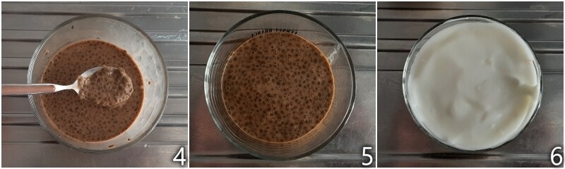 b. cobrir o pudim de sementes de chia com iogurte grego
