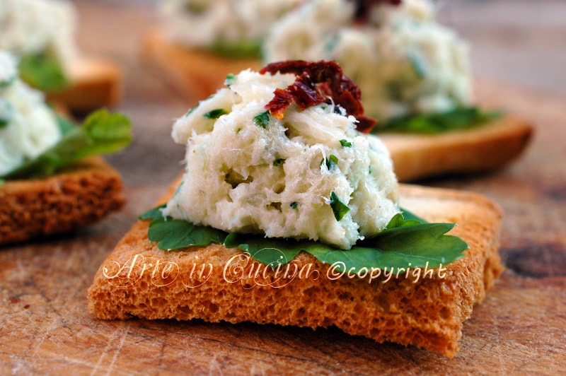 Bacalhau mantecato antepasto véspera de Natal