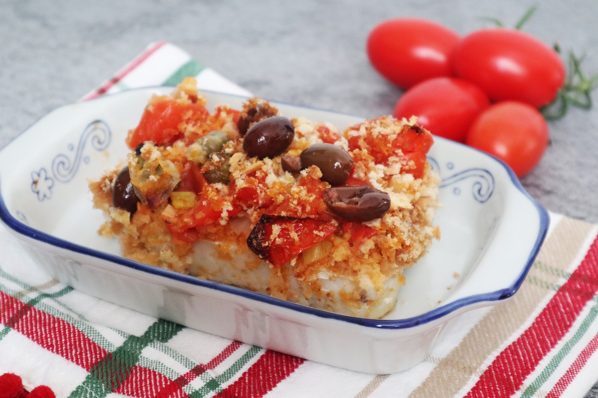 Corações de bacalhau à mediterrânea