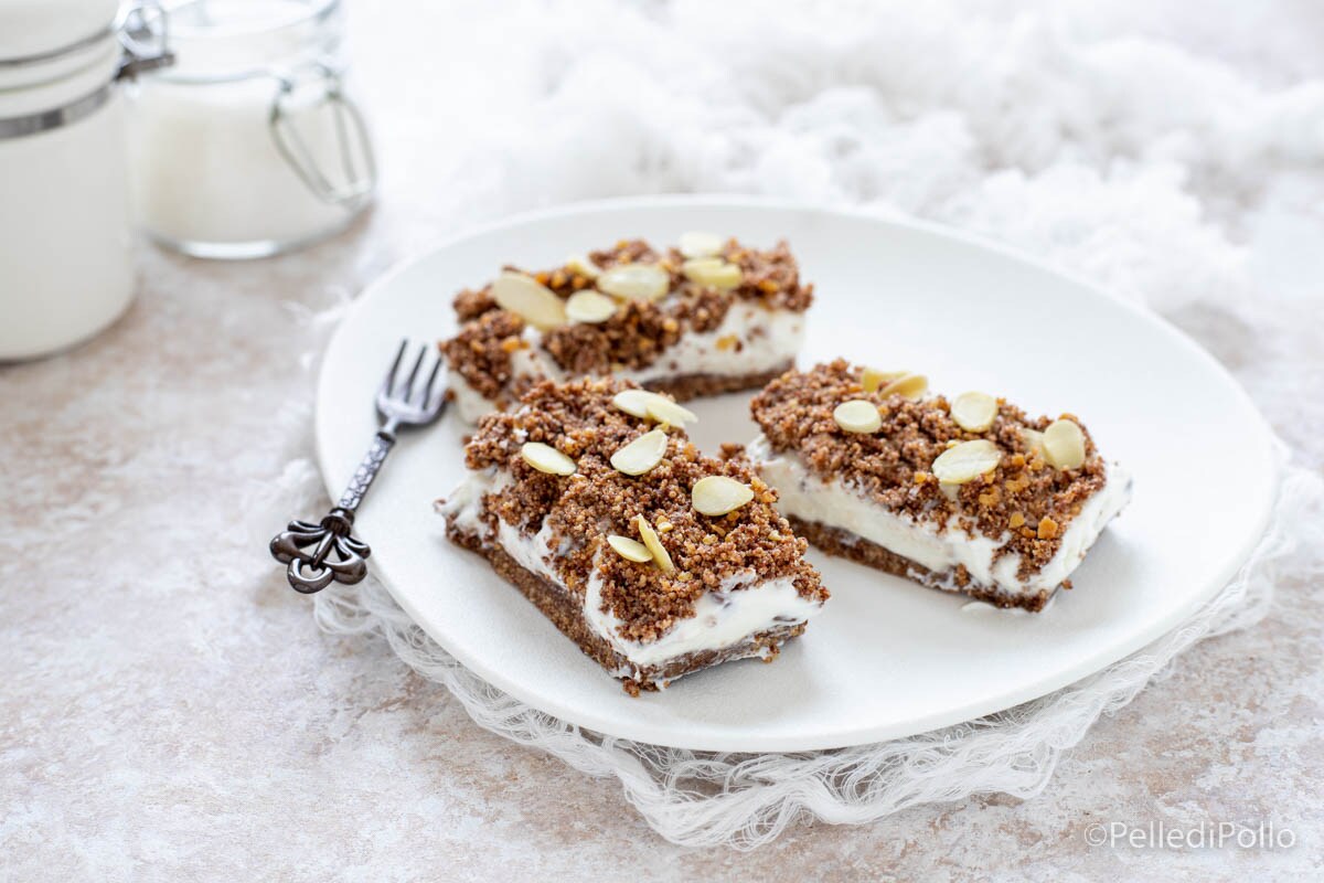 Barrinhas de iogurte e biscoitos sem assar