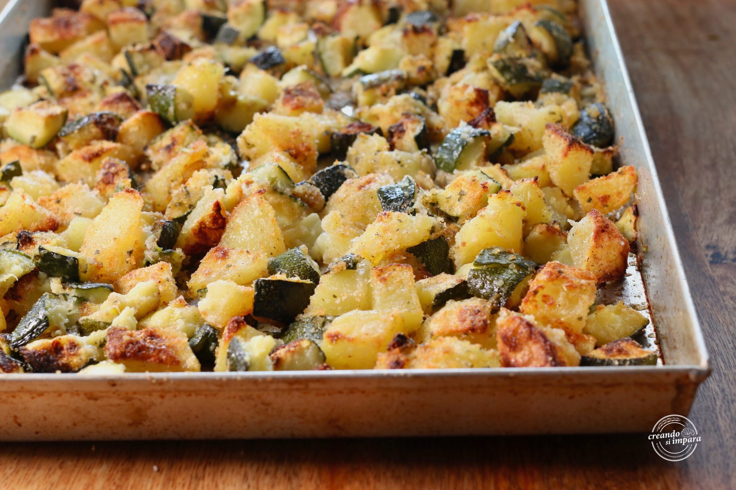 Batatas e abobrinhas crocantes