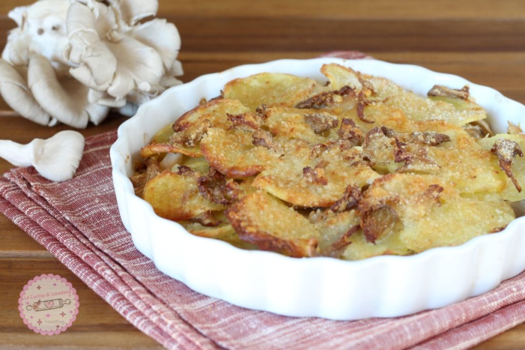 batatas e cogumelos assados