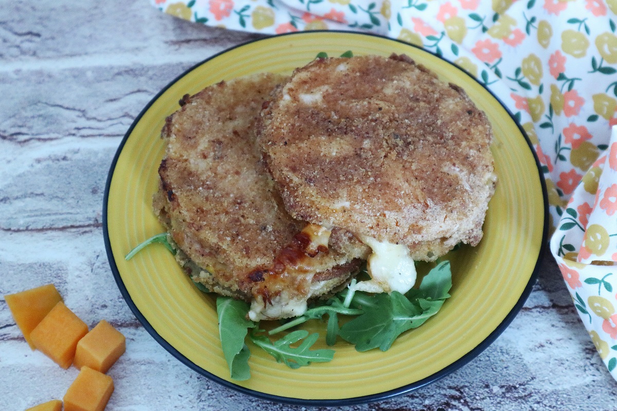 Bifes de abóbora na fritadeira elétrica