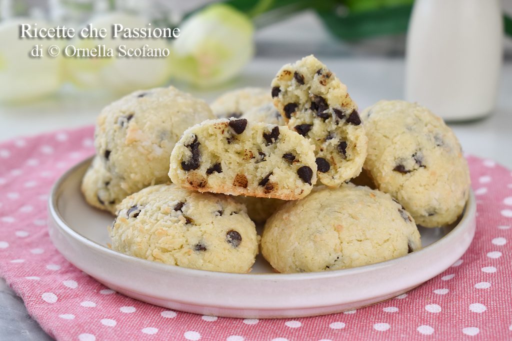 receita Biscoitos de coco e chocolate