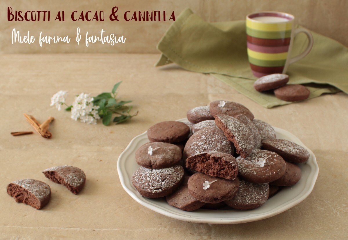 Biscoitos de cacau e canela