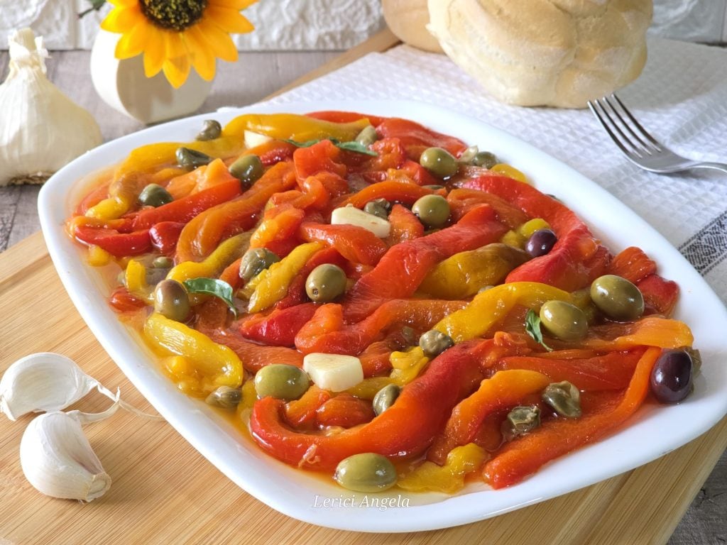 Salada de pimentões assados na fritadeira sem óleo