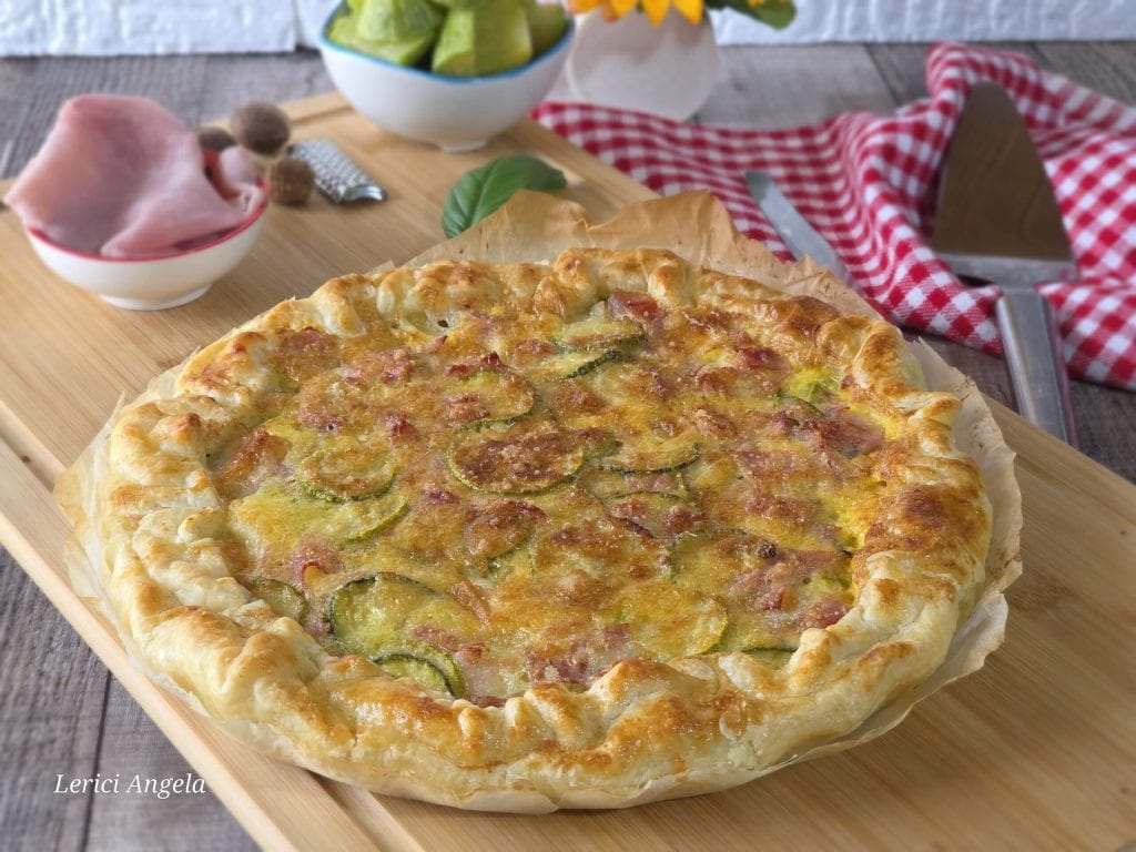 Torta presunto cozido e abobrinha
