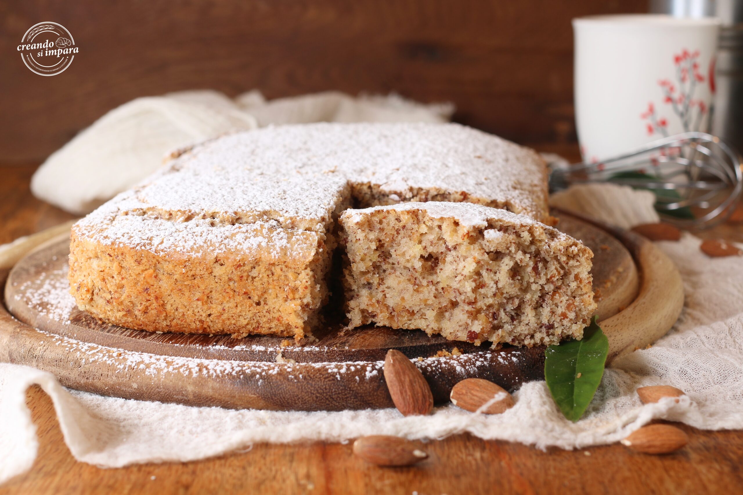 Bolo de amêndoas sem tigela
