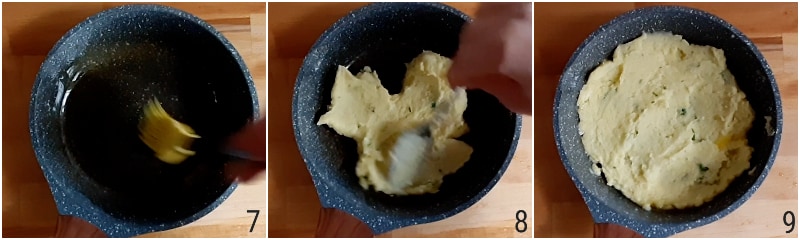 bolo de batata na frigideira com presunto cozido e queijo receita rápida sem forno o grão de milho 3 estender massa