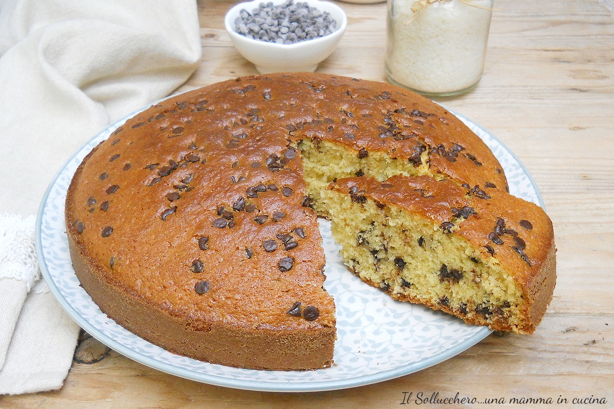 Bolo de coco e chocolate