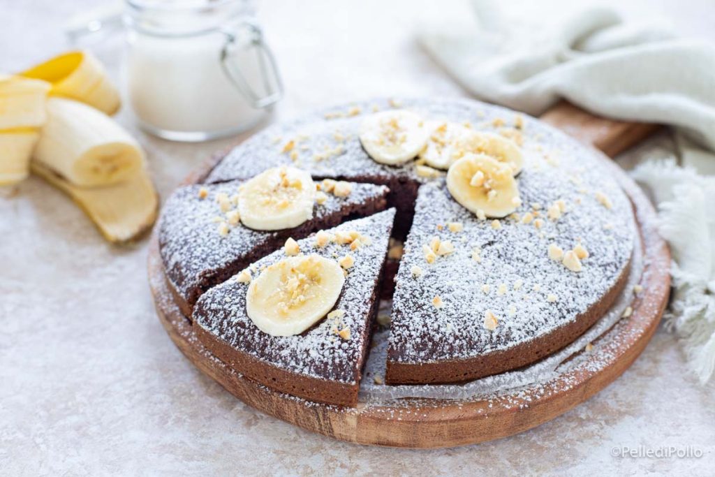 bolo de banana e cacau