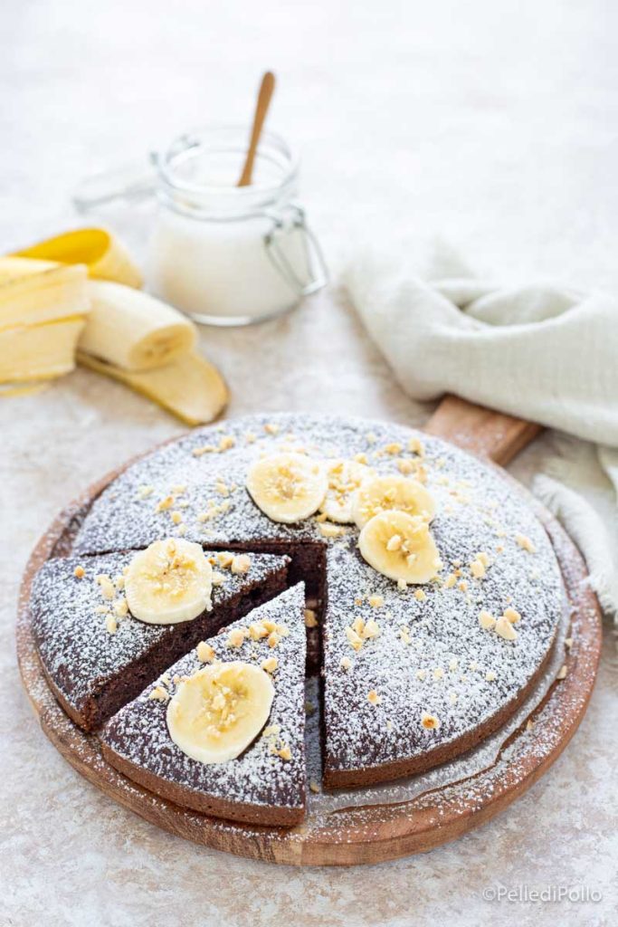 bolo de banana com cacau