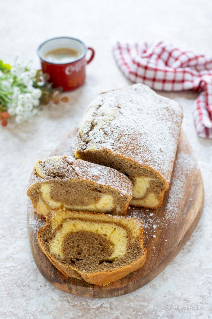 bolo mesclado mascarpone e café