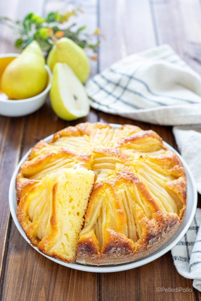 bolo de iogurte e peras