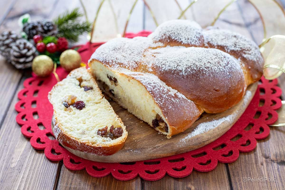 Brioche de Natal com frutas secas