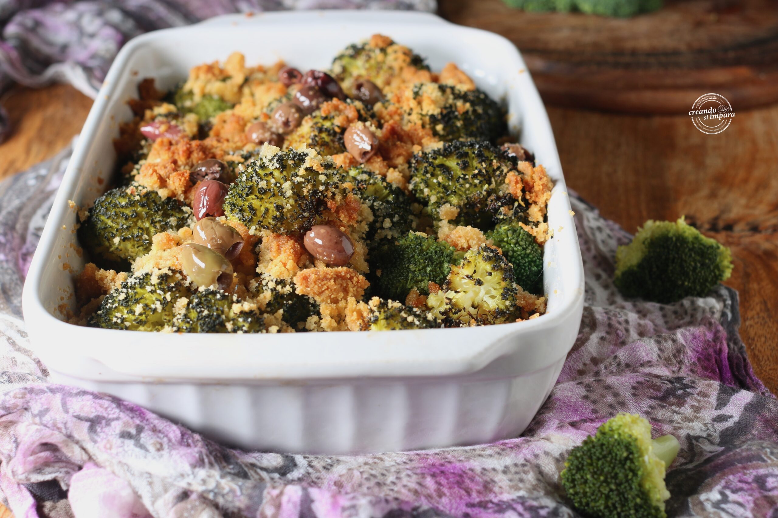 Brócolis gratinados no forno