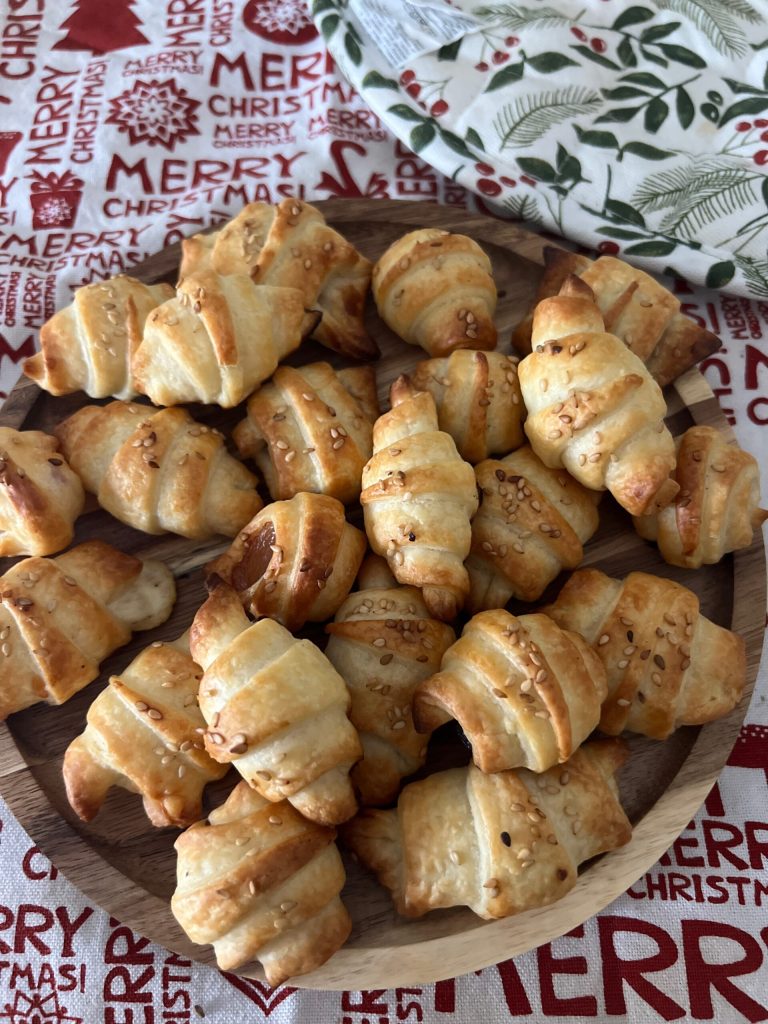 Aperitivo das festas: Croissants salgados recheados