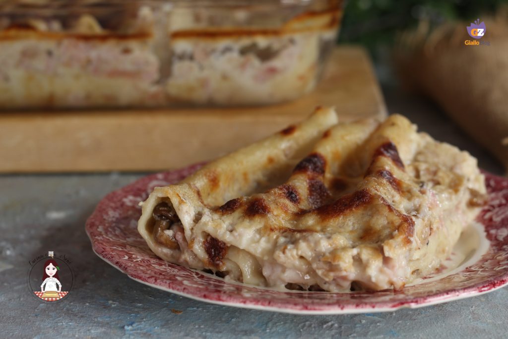 Cannelloni presunto e cogumelos