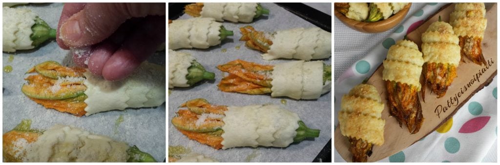 cannoli de flores de abobrinha recheados
